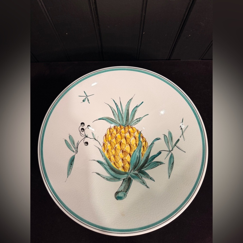 Vintage Denmark White Textured Platter Bowl Mid Century